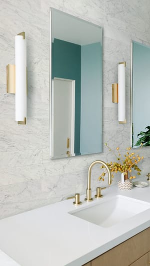 Modern luxury bianco carrara bathroom white marble backsplash